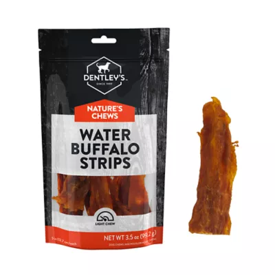 Product Dentley's® Nature's Chews Buffalo Strips Dog Chew - 3.5 Oz.