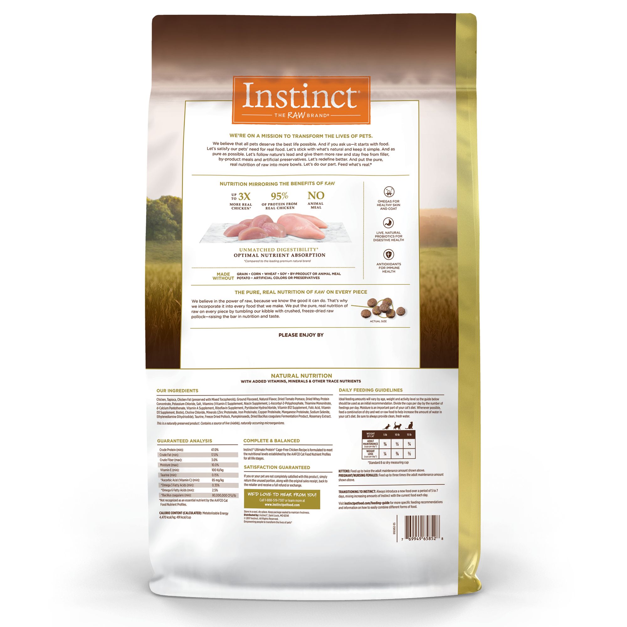 Instinct Ultimate Protein Cat Food Grain Free High Protein Chicken