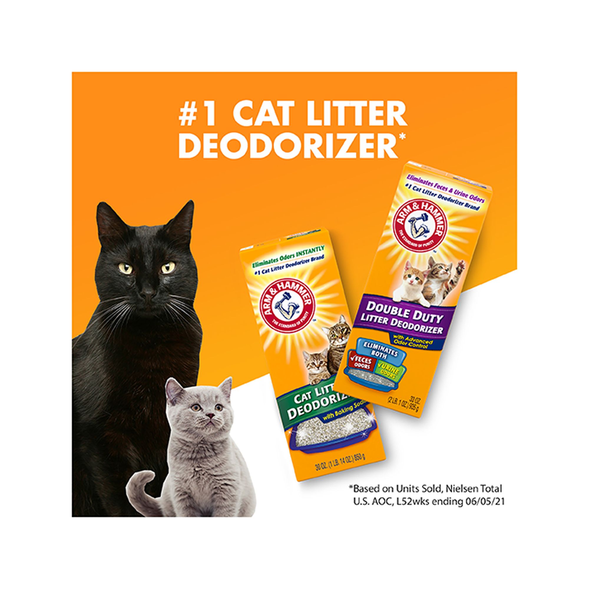 Arm & Hammer Double Duty Cat Litter Deodorizer, Advanced Odor Control & Neutralizer Formula- 30 Oz - thumbnail 7