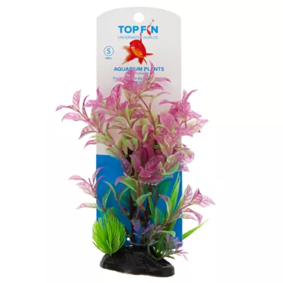 Product Top Fin® Artificial Striped Leaf Aquarium Plant - 8"