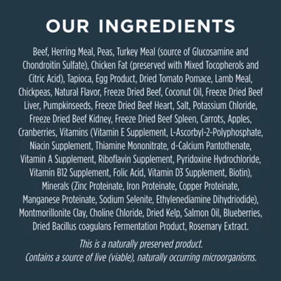 Product Instinct® Raw Boost Kibble + Freeze-Dried Raw Small Breed All Life Stage Dry Dog Food - Beef