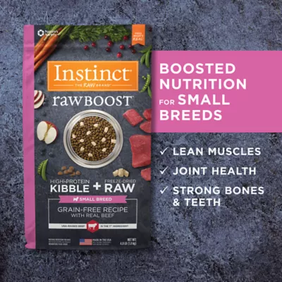Product Instinct® Raw Boost Kibble + Freeze-Dried Raw Small Breed All Life Stage Dry Dog Food - Beef