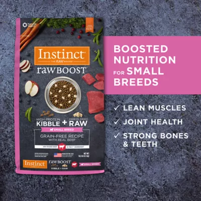 Product Instinct® Raw Boost Kibble + Freeze-Dried Raw Small Breed All Life Stage Dry Dog Food - Beef
