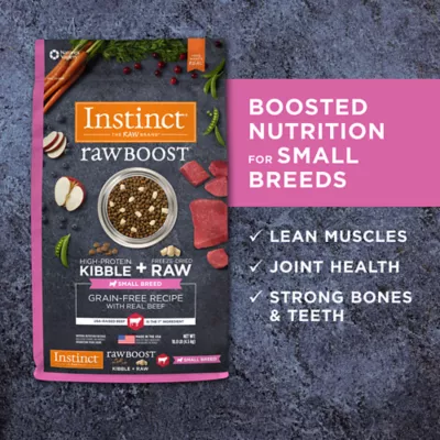 Product Instinct® Raw Boost Kibble + Freeze-Dried Raw Small Breed All Life Stage Dry Dog Food - Beef