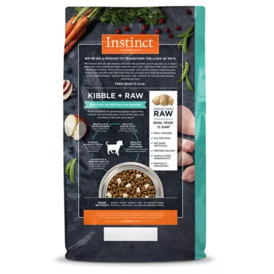 Product Instinct® Raw Boost Kibble + Freeze-Dried Raw Puppy Dry Dog Food - Raw, Grain Free, Chicken