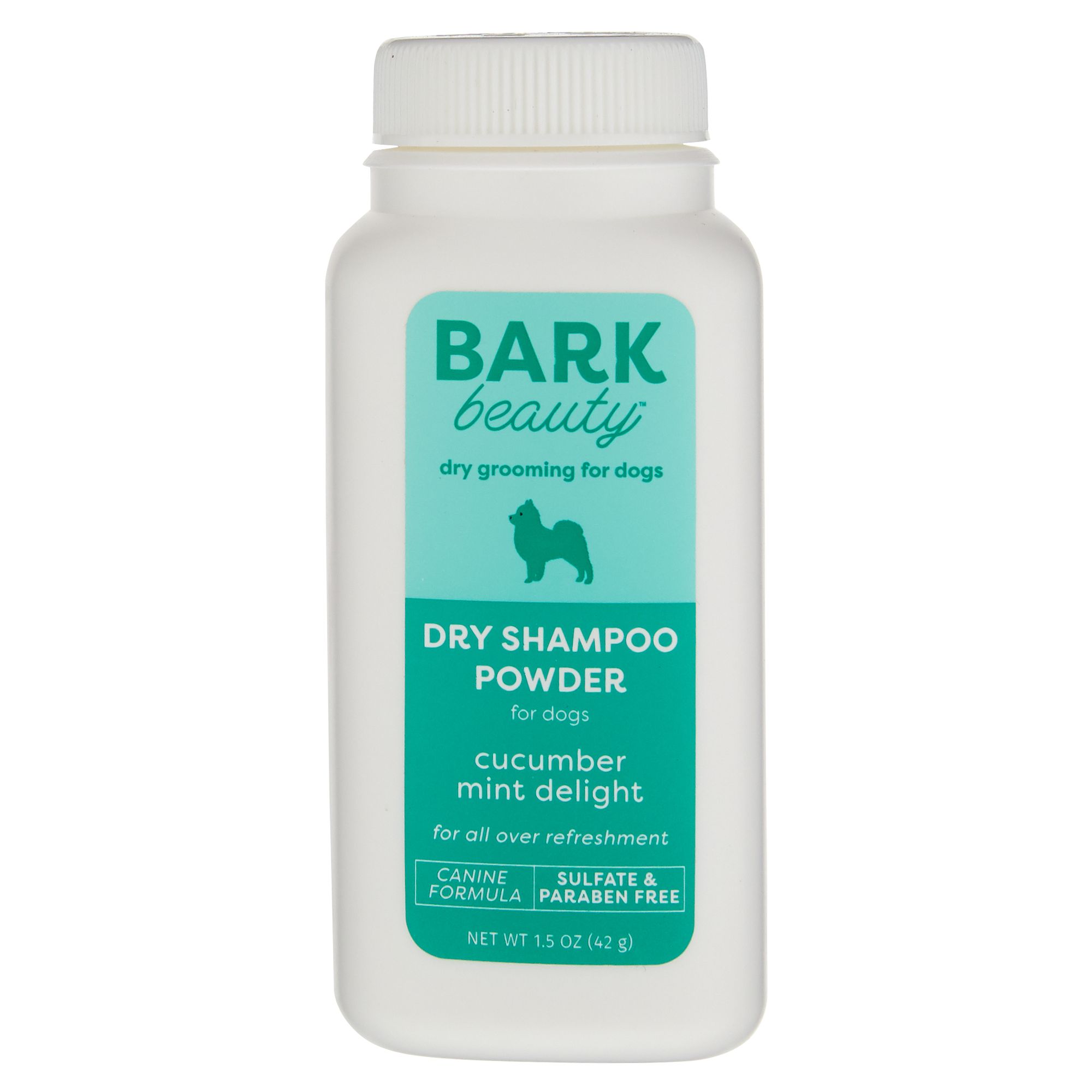 BARK beauty™ Dry Shampoo Powder for Dogs Cucumber Mint Delight dog
