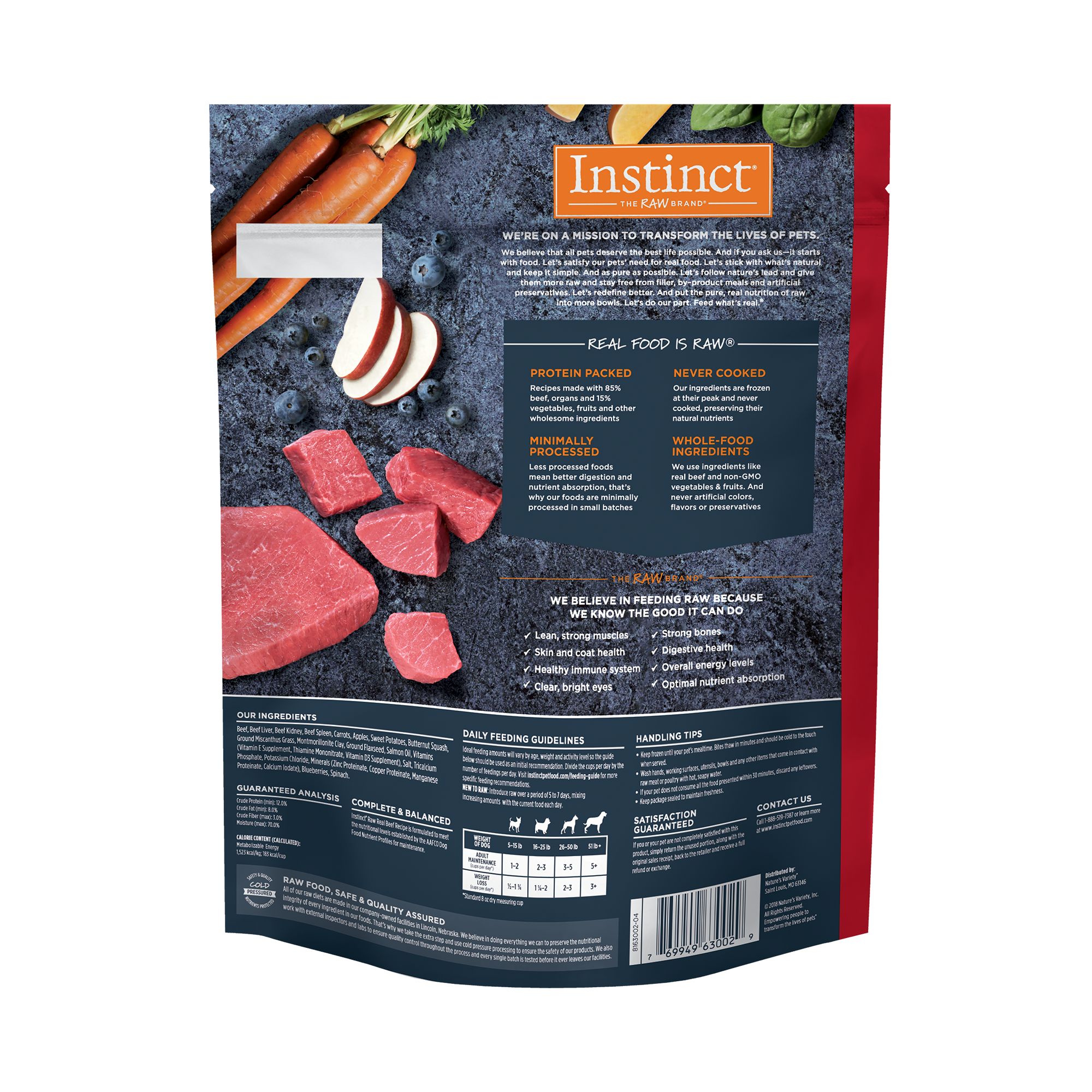 Instinct Frozen Raw Dog Food Natural Grain Free Raw Dog Frozen Food Petsmart