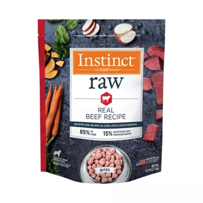 Product Instinct® Raw Bites Adult Frozen Dog Food - Raw, Grain Free, Beef