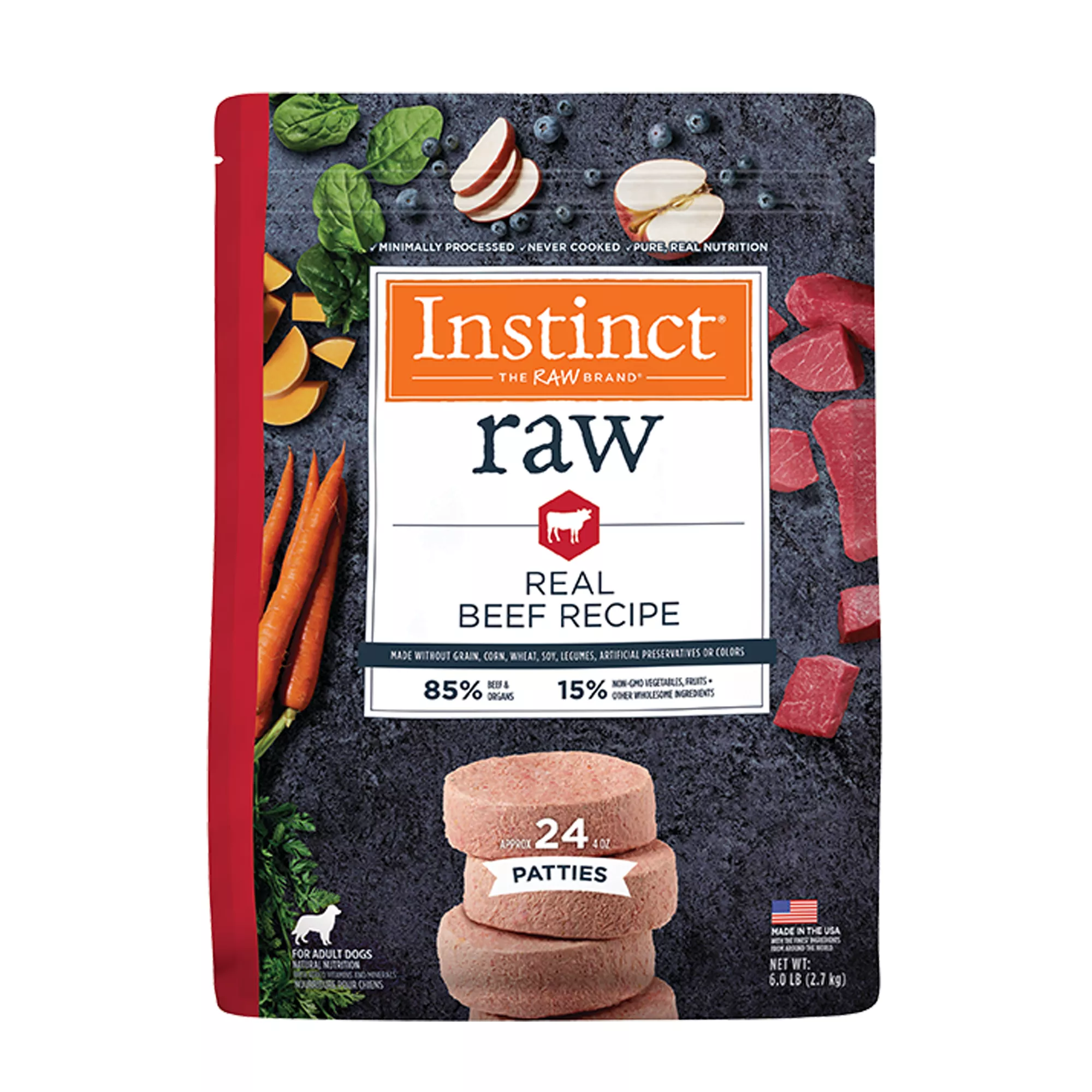 Instinct® Raw Patties Adult Frozen Dog Food - Raw, Grain Free