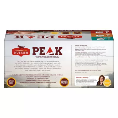 Rachael Ray Nutrish Peak Adventure Pack Wet Dog Food 9 Count 3.5 oz