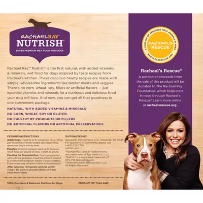 Product Rachael Ray Nutrish Wet Dog Food All Life Stage - Chicken, Sweet Potato, Green Bean, Beef