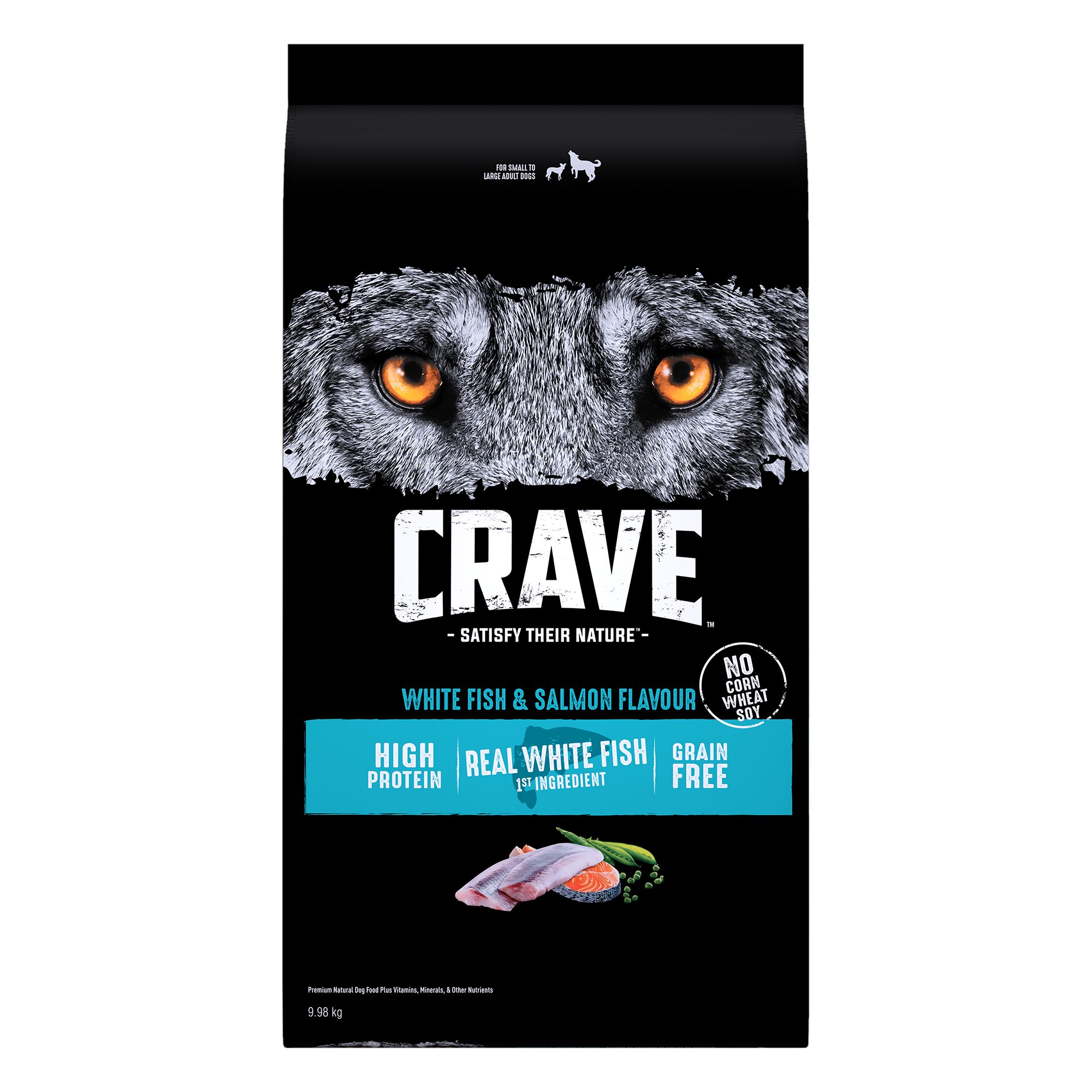 CRAVE Adult Dry Dog Food White Fish and Salmon Flavour