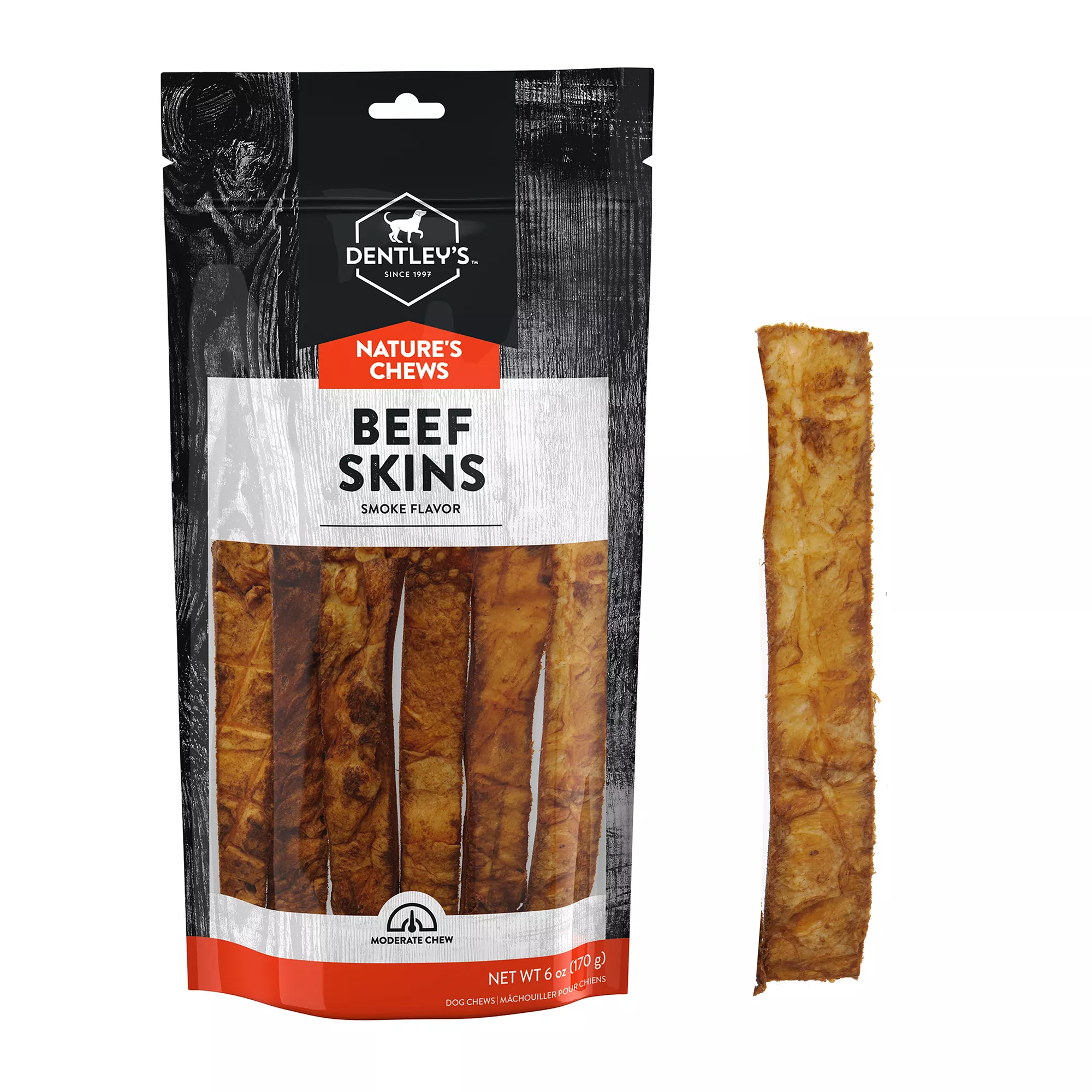 Dentley's® Nature's Chews Beef Jerky Skin Dog Chew