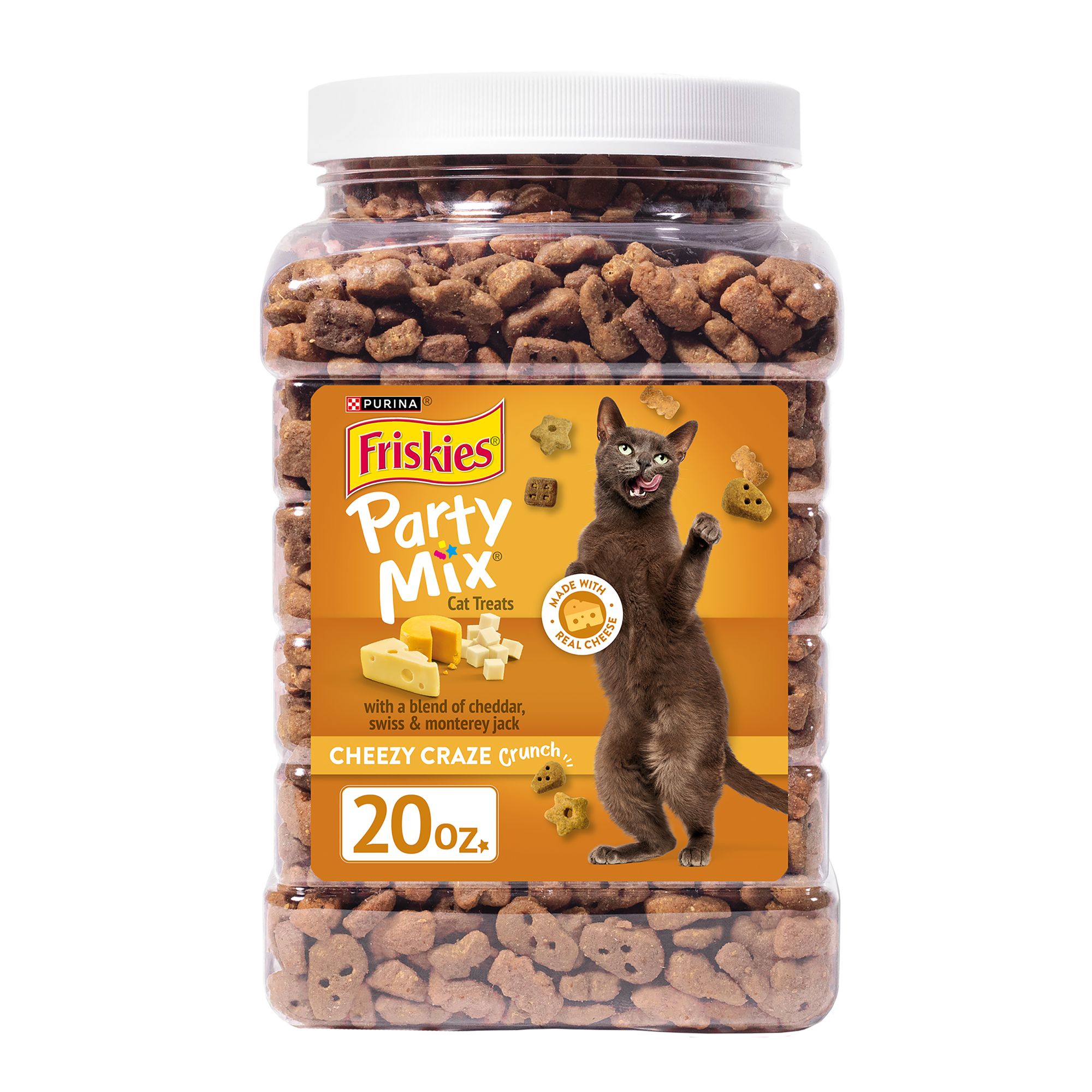 Purina Friskies Party Mix Cat Treats Cheezy Craze Crunch