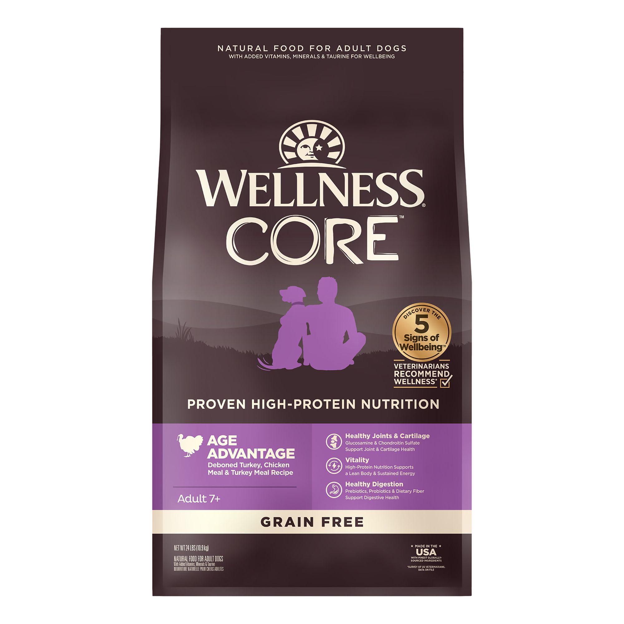 Wellness core senior dog food outlet reviews