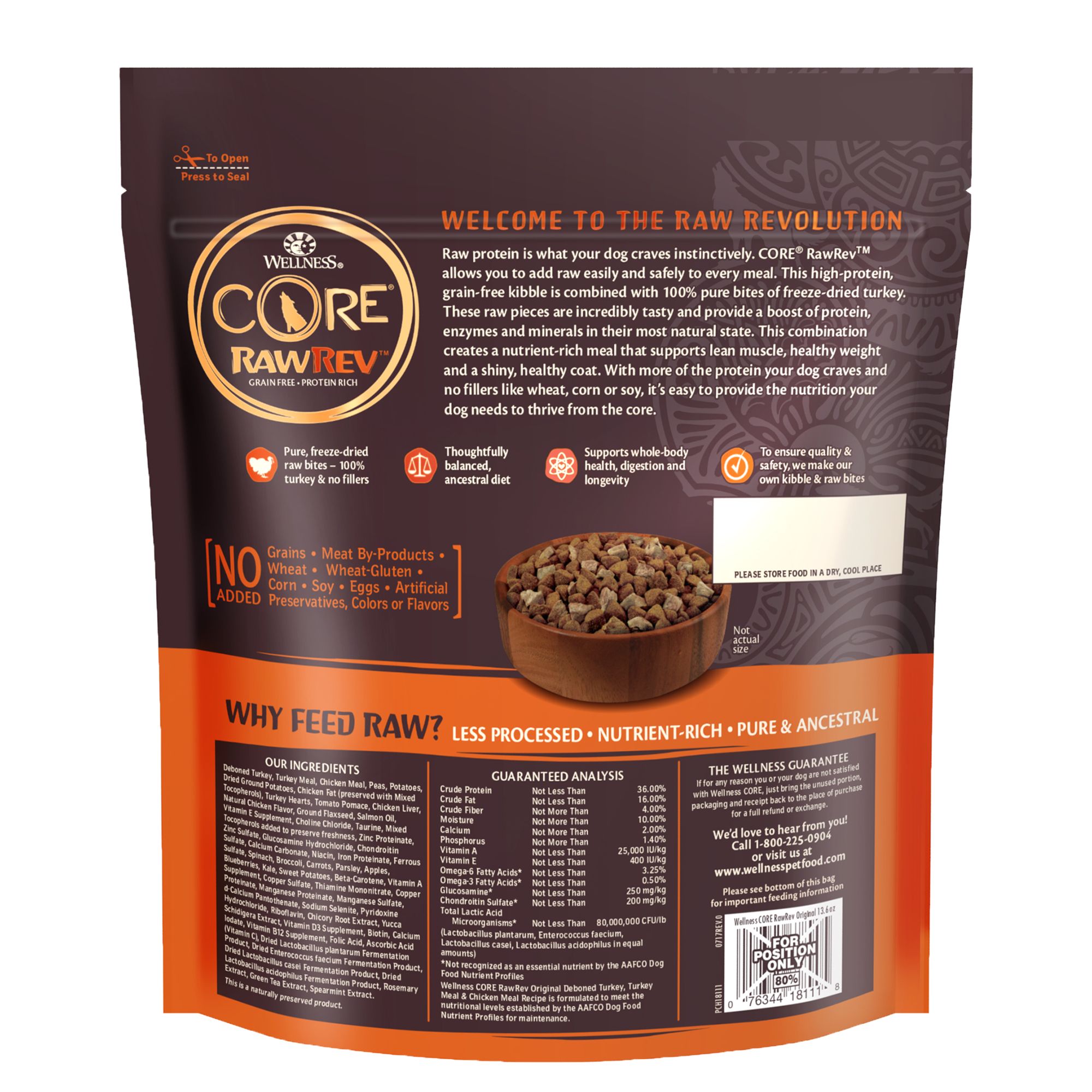 core rev dog food