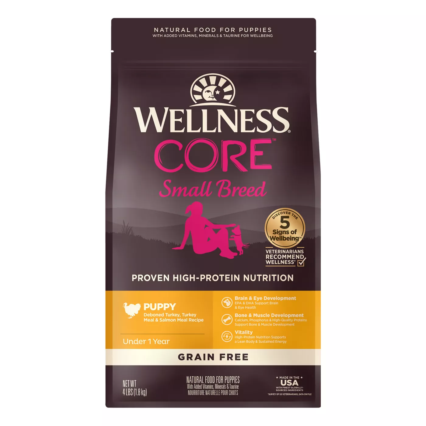 Wellness CORE Small Breed Puppy Food Natural Grain Free Turkey Salmon