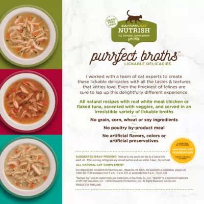 Product Rachael Ray Nutrish Purrfect Broths Cat Treat - Chicken, Tuna, Vegetable