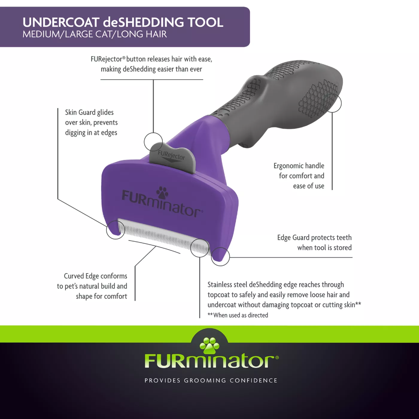 Furminator undercoat deshedding tool cat best sale