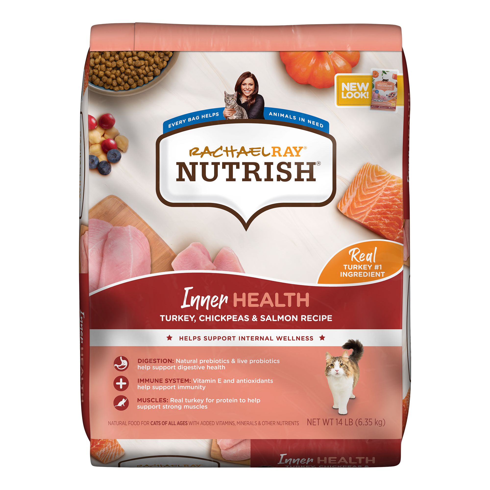 Rachael Ray Nutrish All Life Stage Dry Cat Food Turkey Chickpeas Salmon