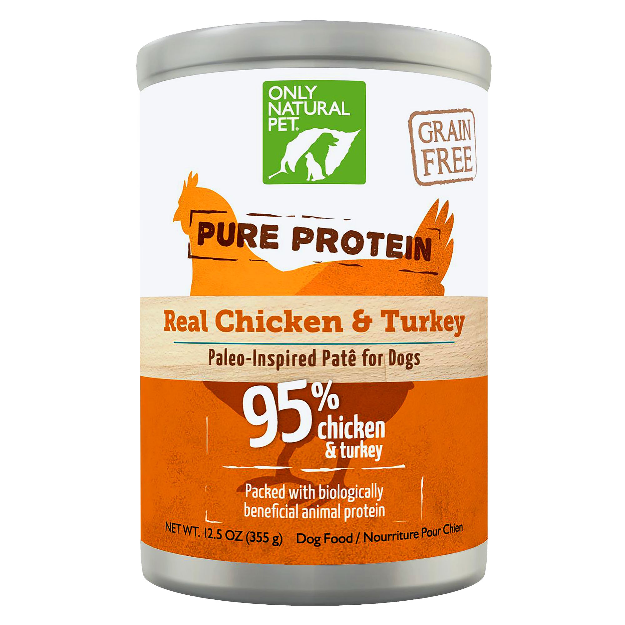 Only Natural Pet® Pure Protein PaleoInspired Pate Wet Dog Food Grain