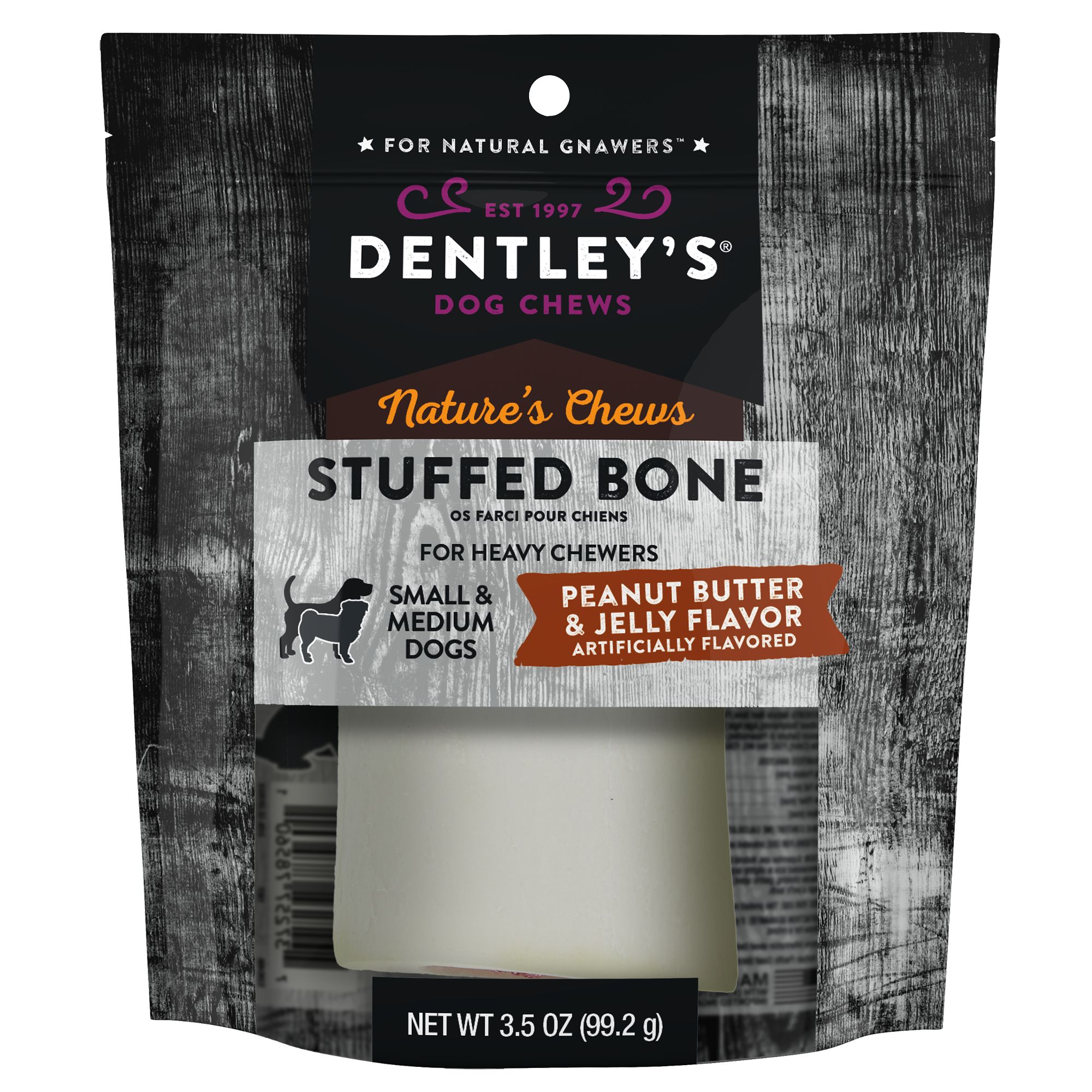 Dentley's® Small Filled Femur Bone Dog Chew - Peanut Butter & Jelly ...