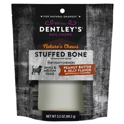 Product Dentley's® Small Filled Femur Bone Dog Chew - Peanut Butter & Jelly