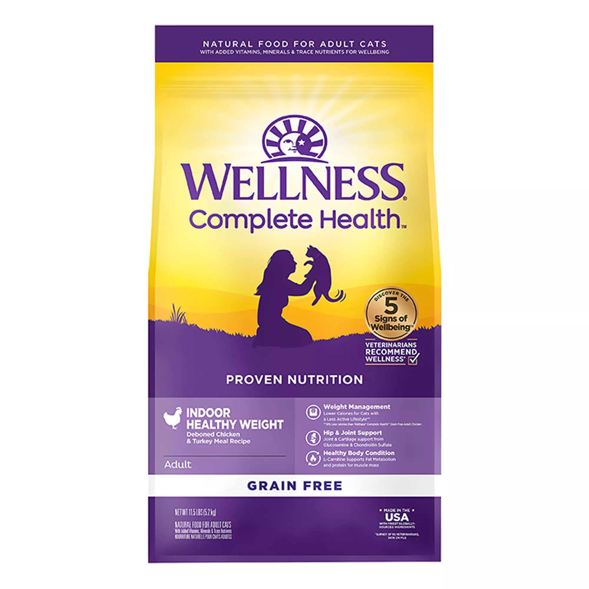 Wellness® Complete Health Weight Indoor Cat Food - Natural, Chicken, Chicken Meal & Turkey Meal