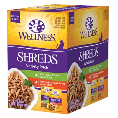 Product Wellness® Shreds Adult Cat Food - Grain Free, Variety Pack, 8 CT, 24 OZ