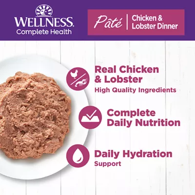 Product Wellness® Pate Cat Food - Natural, Grain Free, Chicken & Lobster