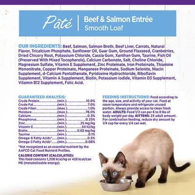 Product Wellness® Pate Cat Food - Natural, Grain Free, Beef & Salmon