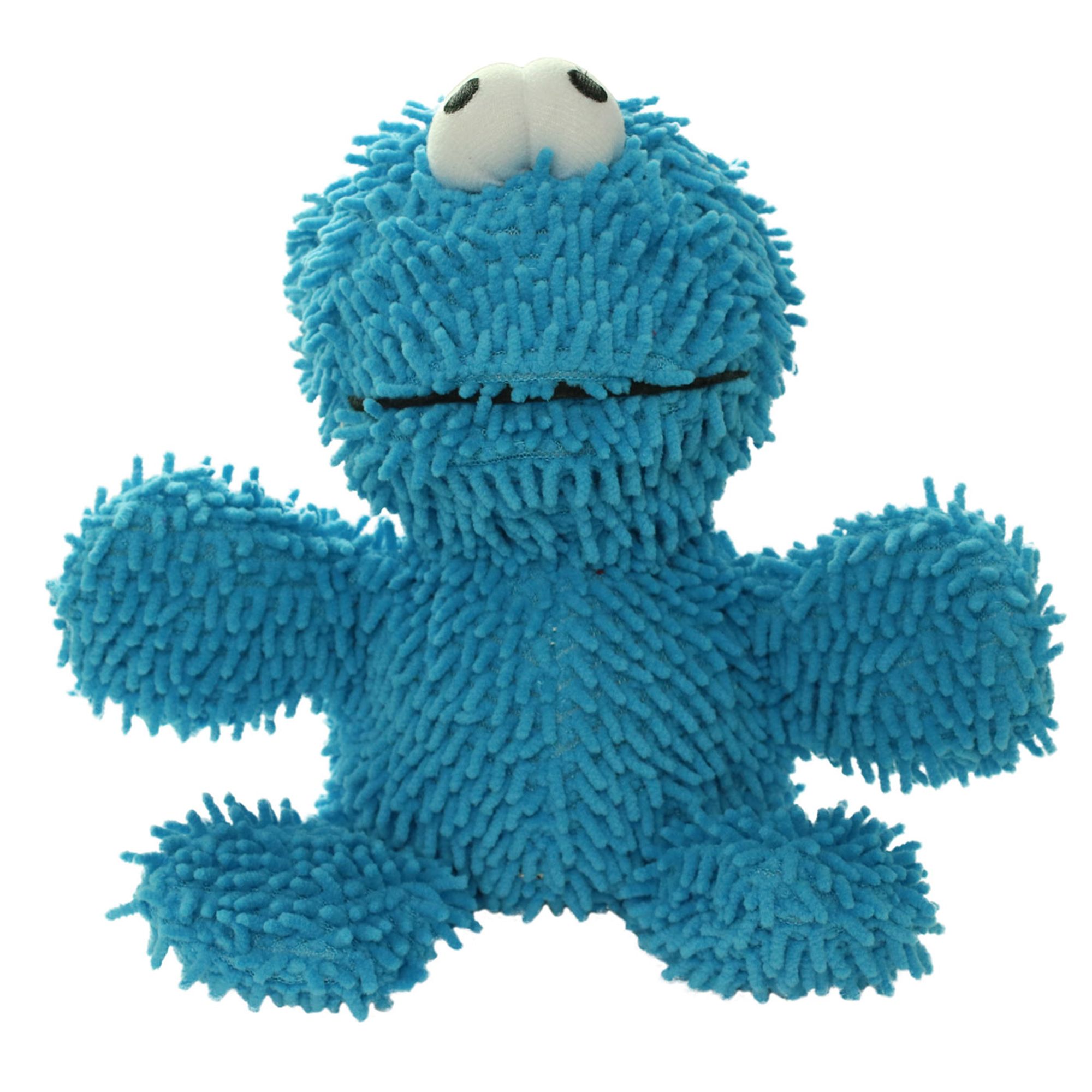 blue plush dog toy