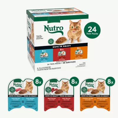 Product Nutro Perfect Portions Wet Chunks Adult Wet Cat Food - Non-GMO, Grain Free, Variety Pack, 24 Count