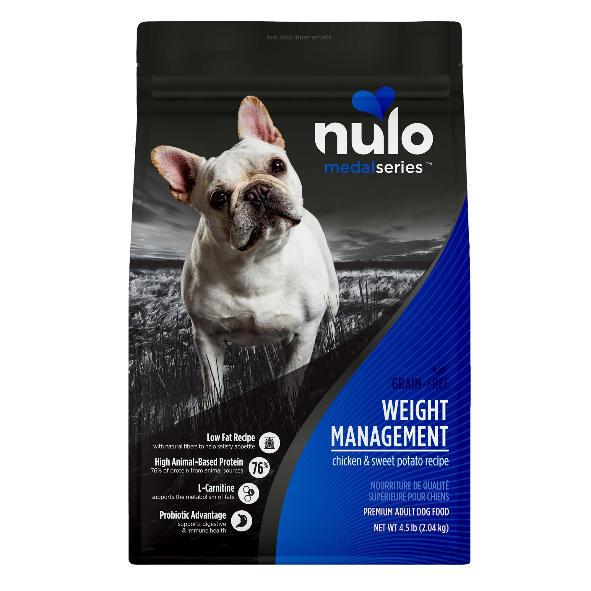 Nulo MedalSeries Grain Free Weight Management Chicken Sweet Potato Adult Dry Dog Food 24 lbs