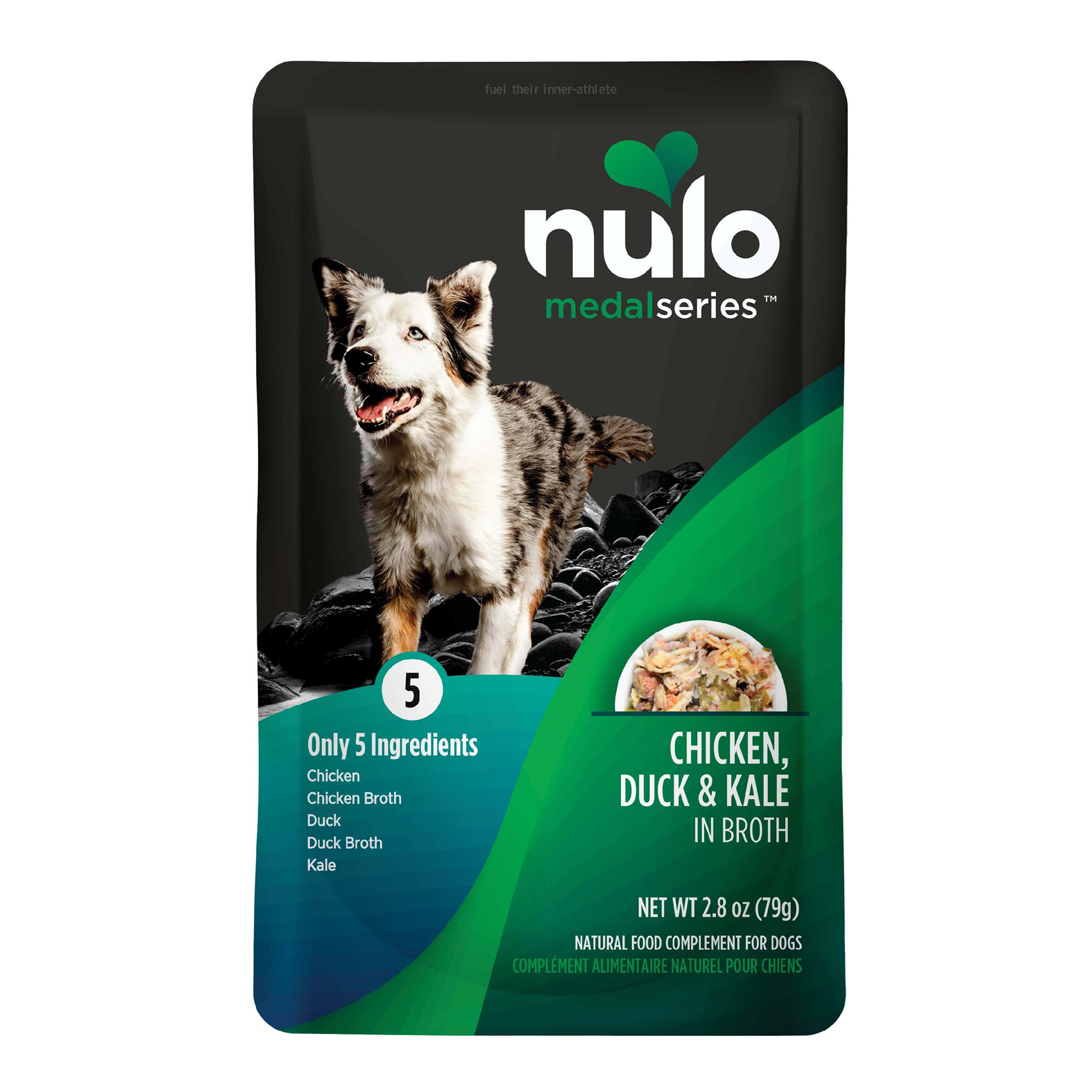 Nulo MedalSeries Wet Food in Broth Dog Food Limited Ingredient Chicken Duck 2.8 oz