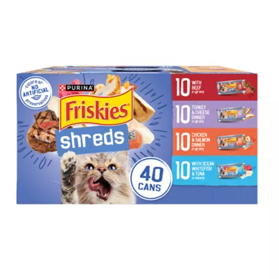 Product Purina® Friskies® Shreds Adult Cat Wet Food - Variety Pack, 40 Ct, 220 OZ