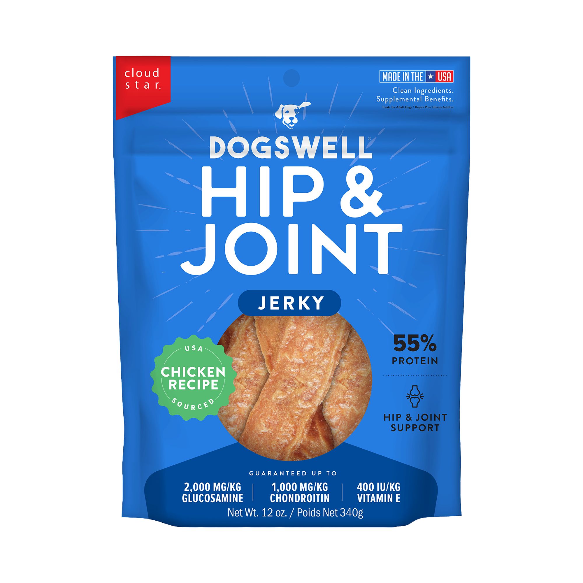 Dogswell Hip Joint Chicken Jerky Dog Treats 12 oz