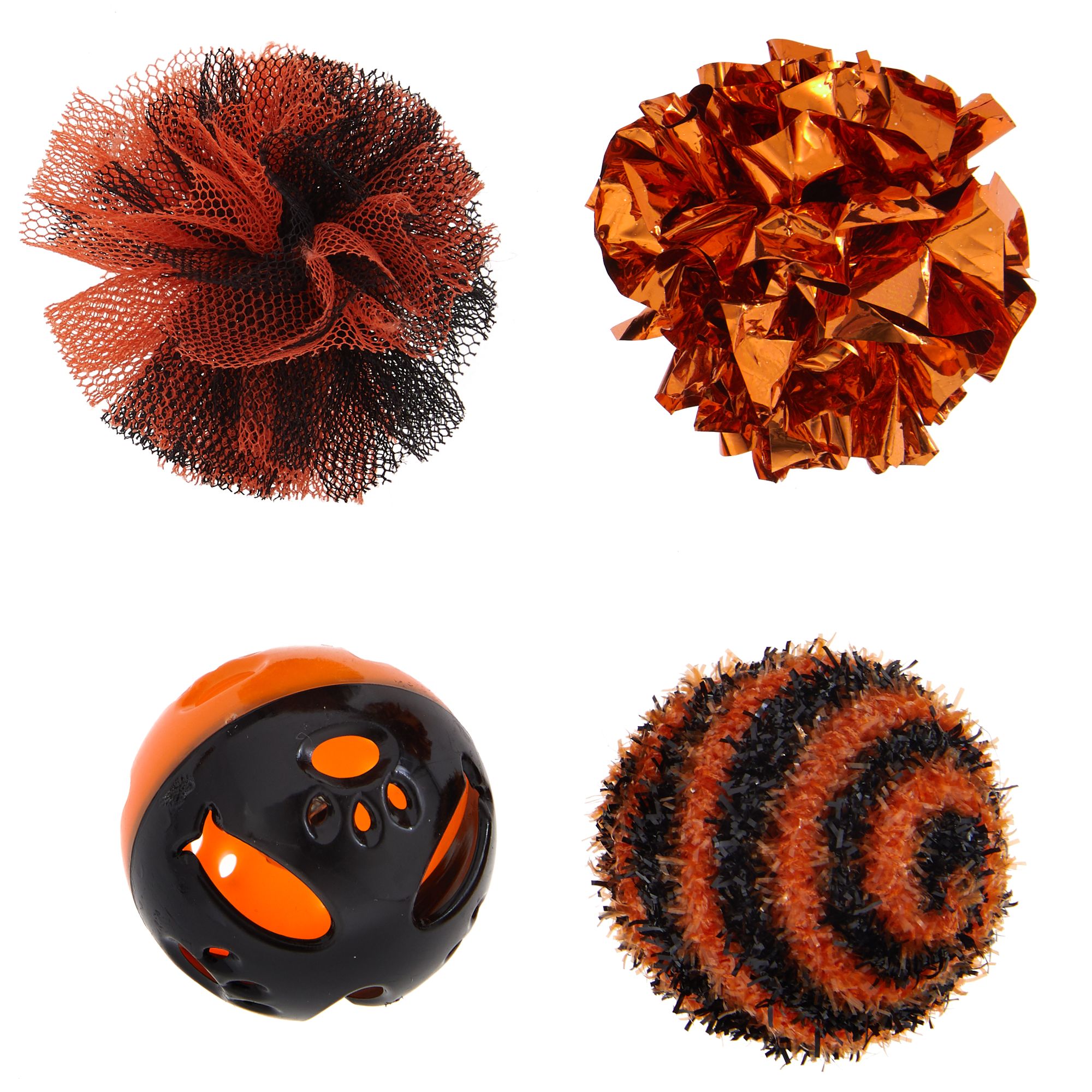 Thrills & Chills&trade; Halloween Spooky Balls Cat Toys - 4 Pack