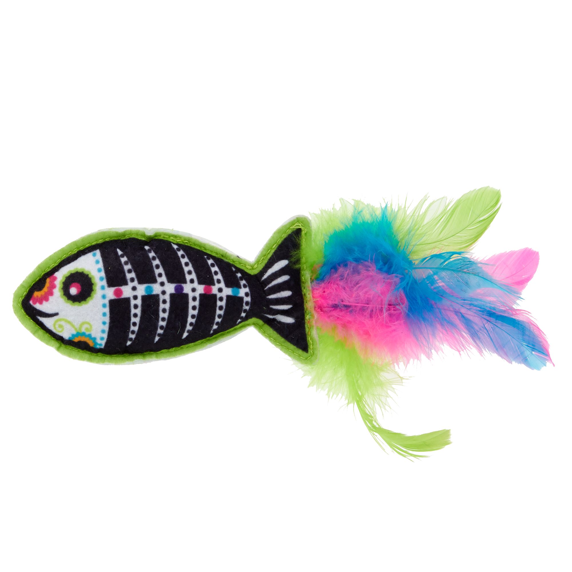 Thrills & Chills&trade; Halloween Day of the Dead Fish Cat Toy