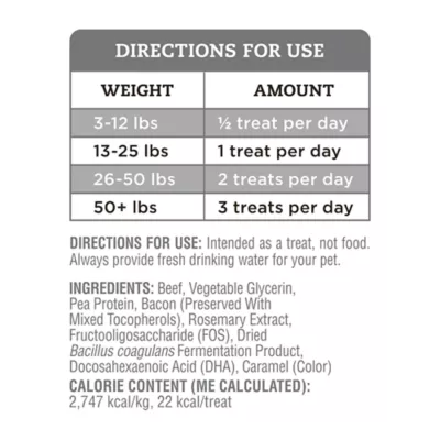 Product Authority® Gut Health Jerky Sticks All Life Stages Dog Treats - Beef & Bacon