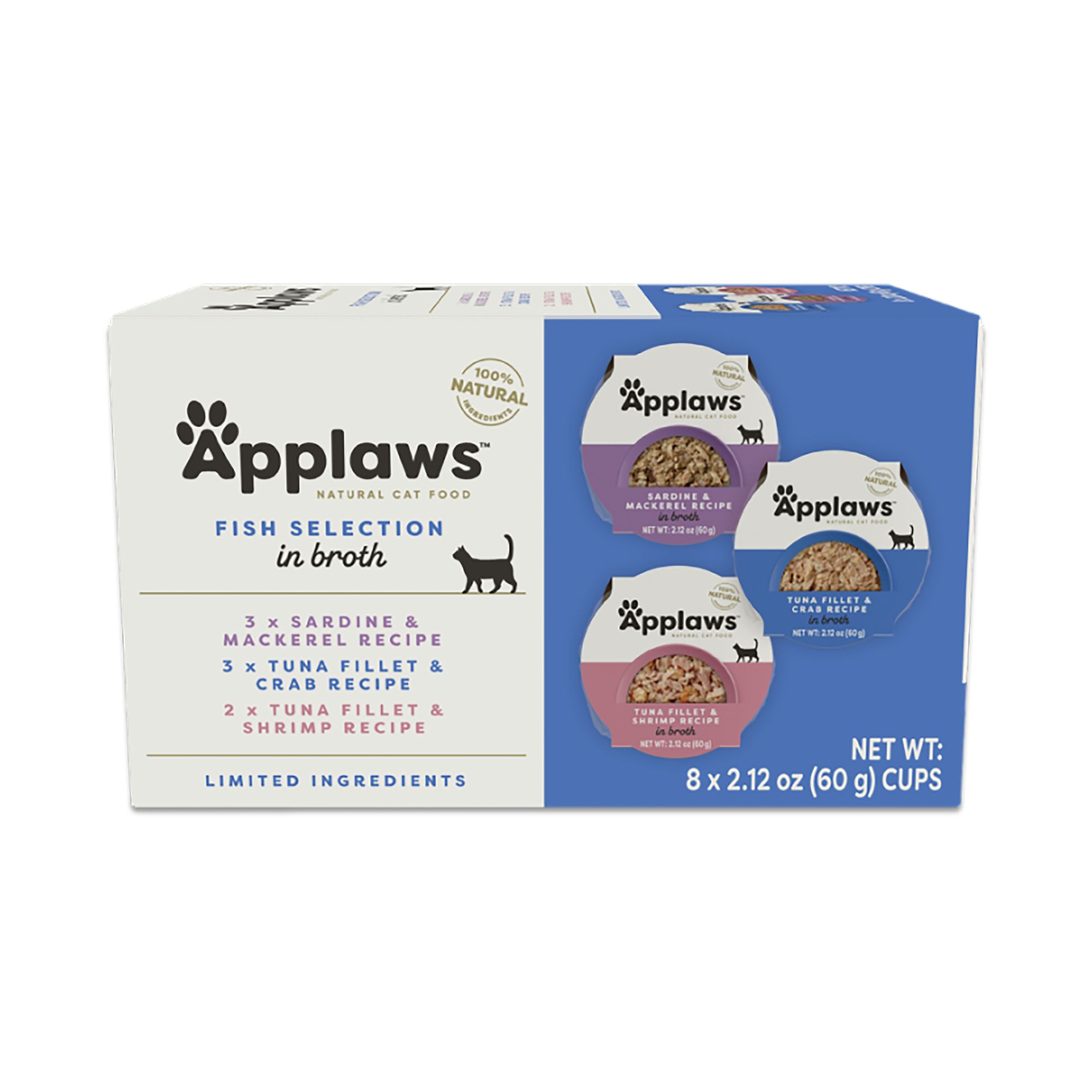 Applaws Natural Wet Cat Food Pot Multipack Fish Selection 8 x 2.12oz