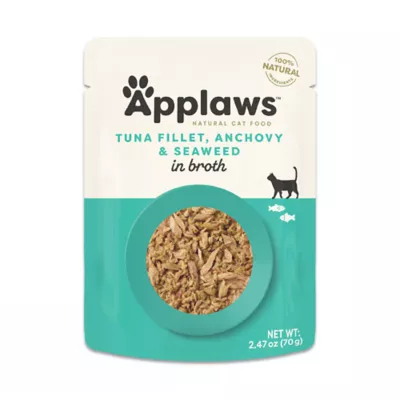 Applaws Natural Cat Food Tuna Fillet with Anchovy and Seaweed in Broth 2.47 oz