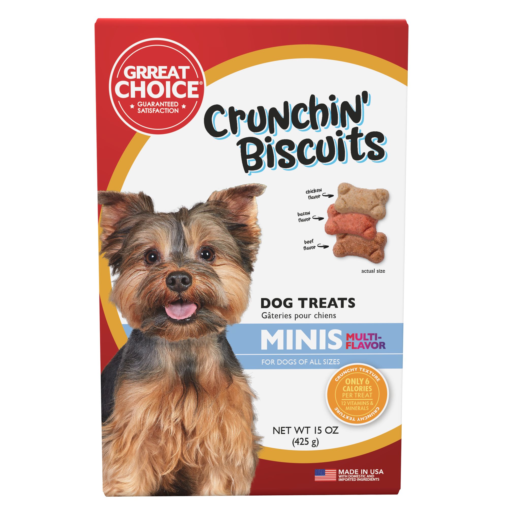 Grreat Choice® Chrunchin' Biscuits Mini Dog Treat MultiFlavor dog
