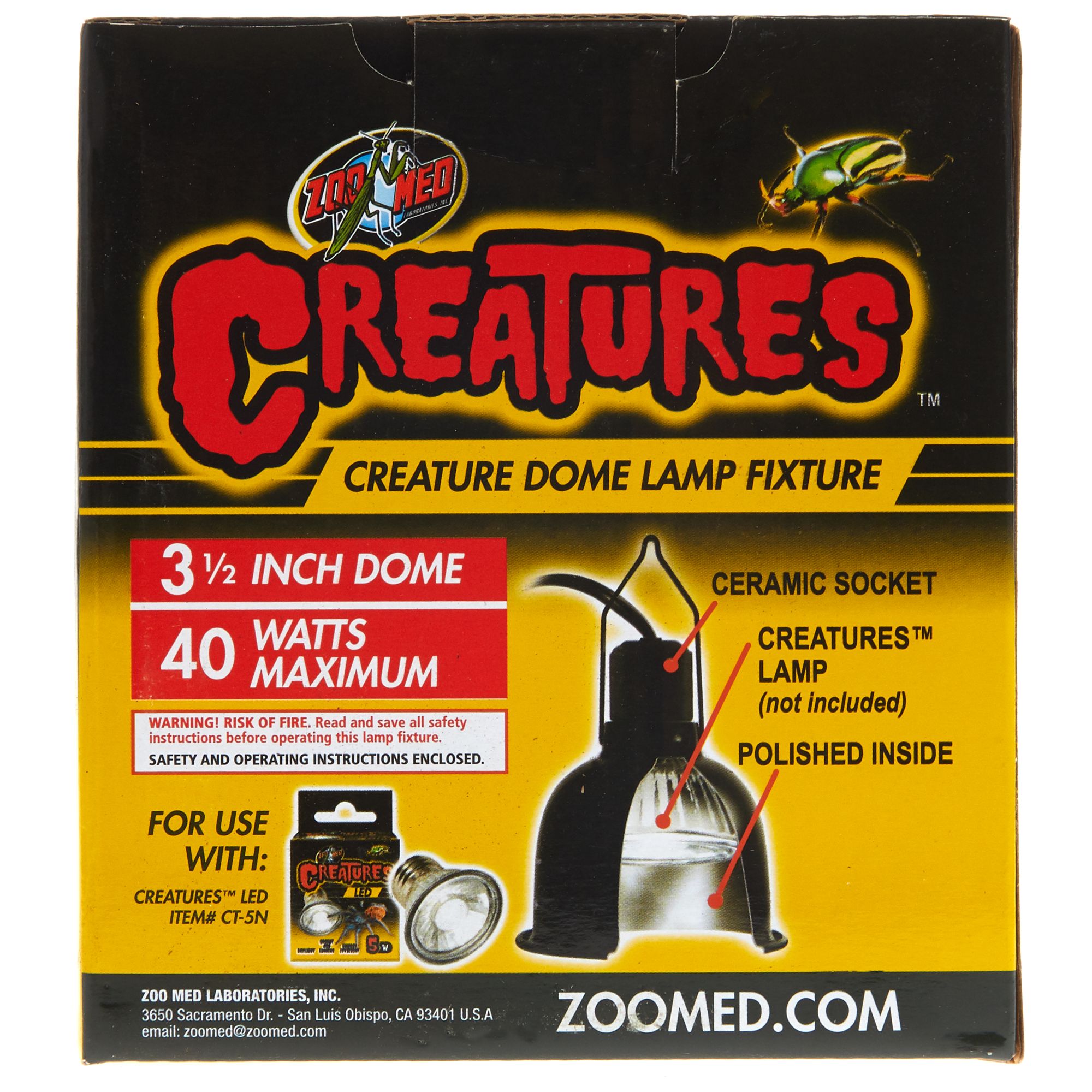 Zoo Med Creatures™ Dome Lamp Fixture Zoo Med Creatures™ Dome Lamp Fixture