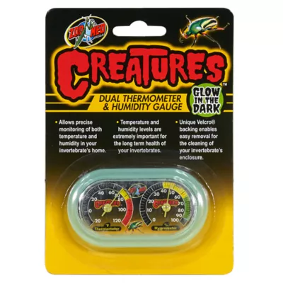 Product Zoo Med Creatures Dual Thermometer & Humidity Gauge