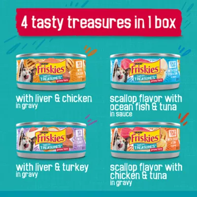 Product Friskies® Tasty Treasures Adult Cat Wet Food - Variety Pack, 24 CT, 132 OZ