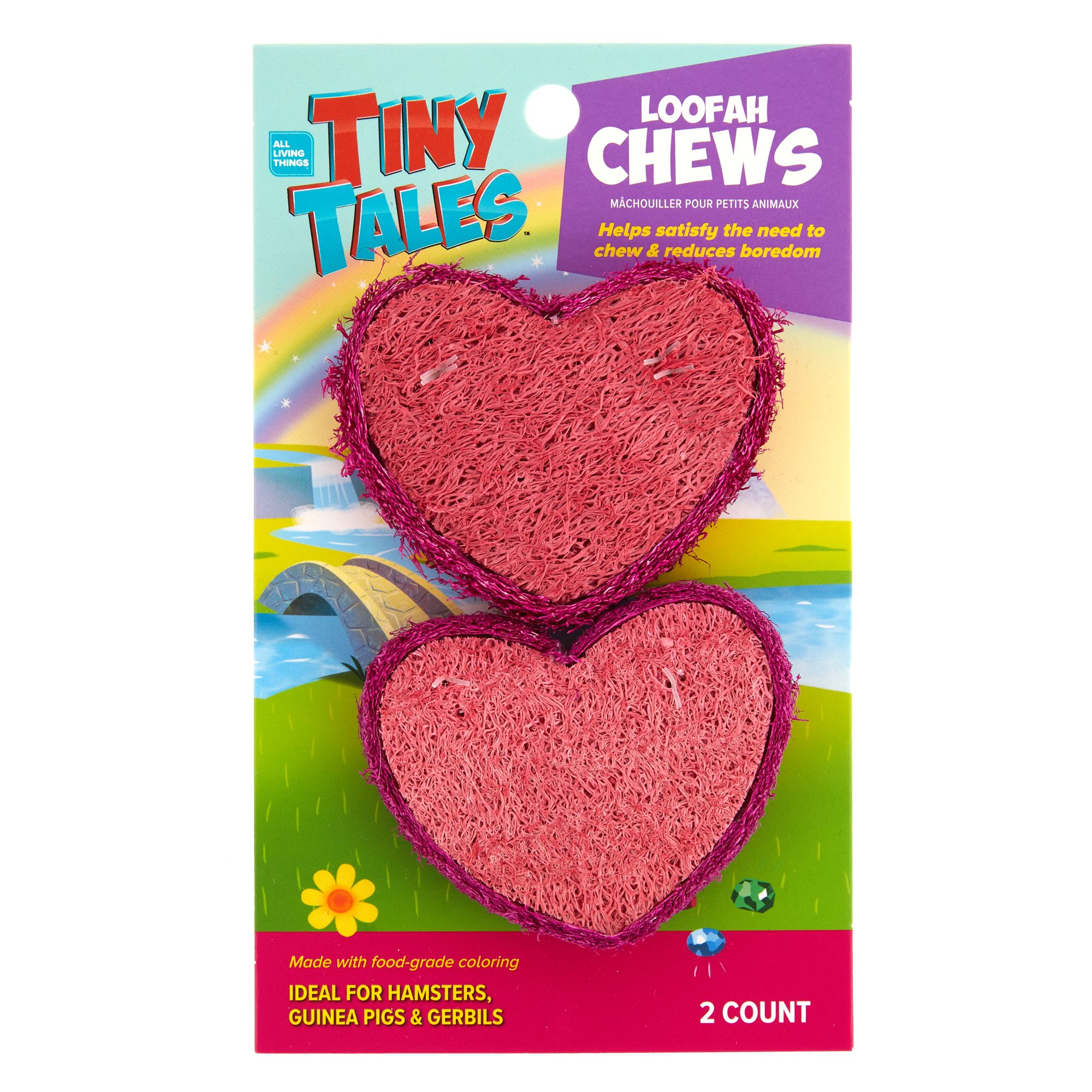 Tiny Tales Heart Small Pet Loofah Chews