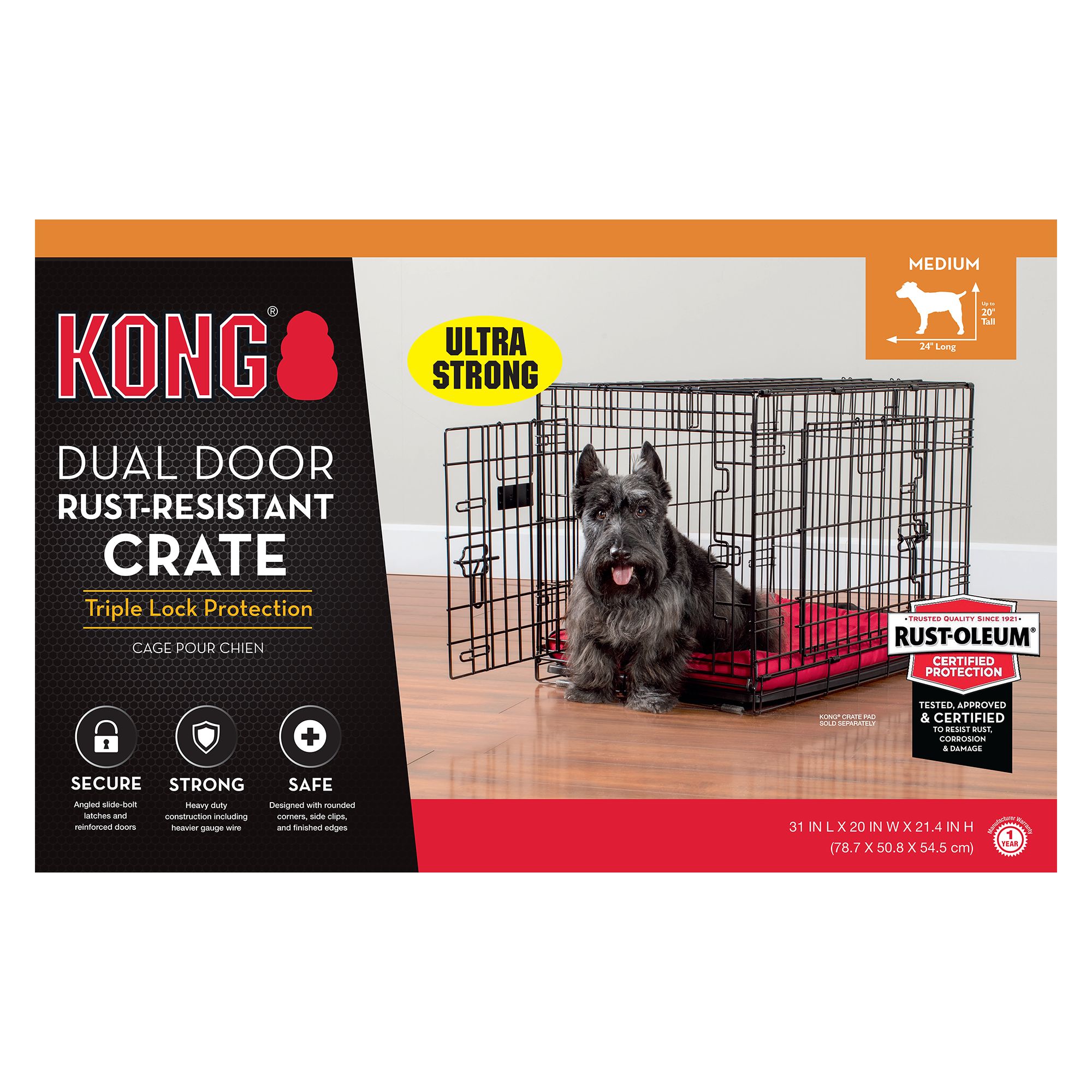 kong 42 inch dog crate