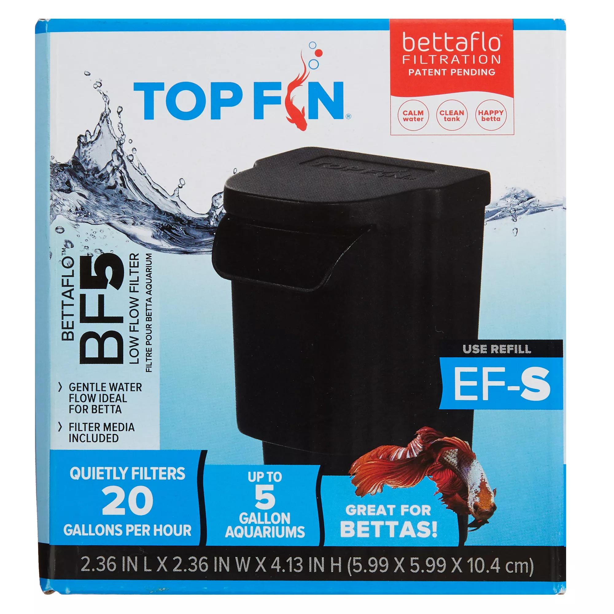 Top Fin® BETTAFLO&trade; BF5 Low Flow Filter