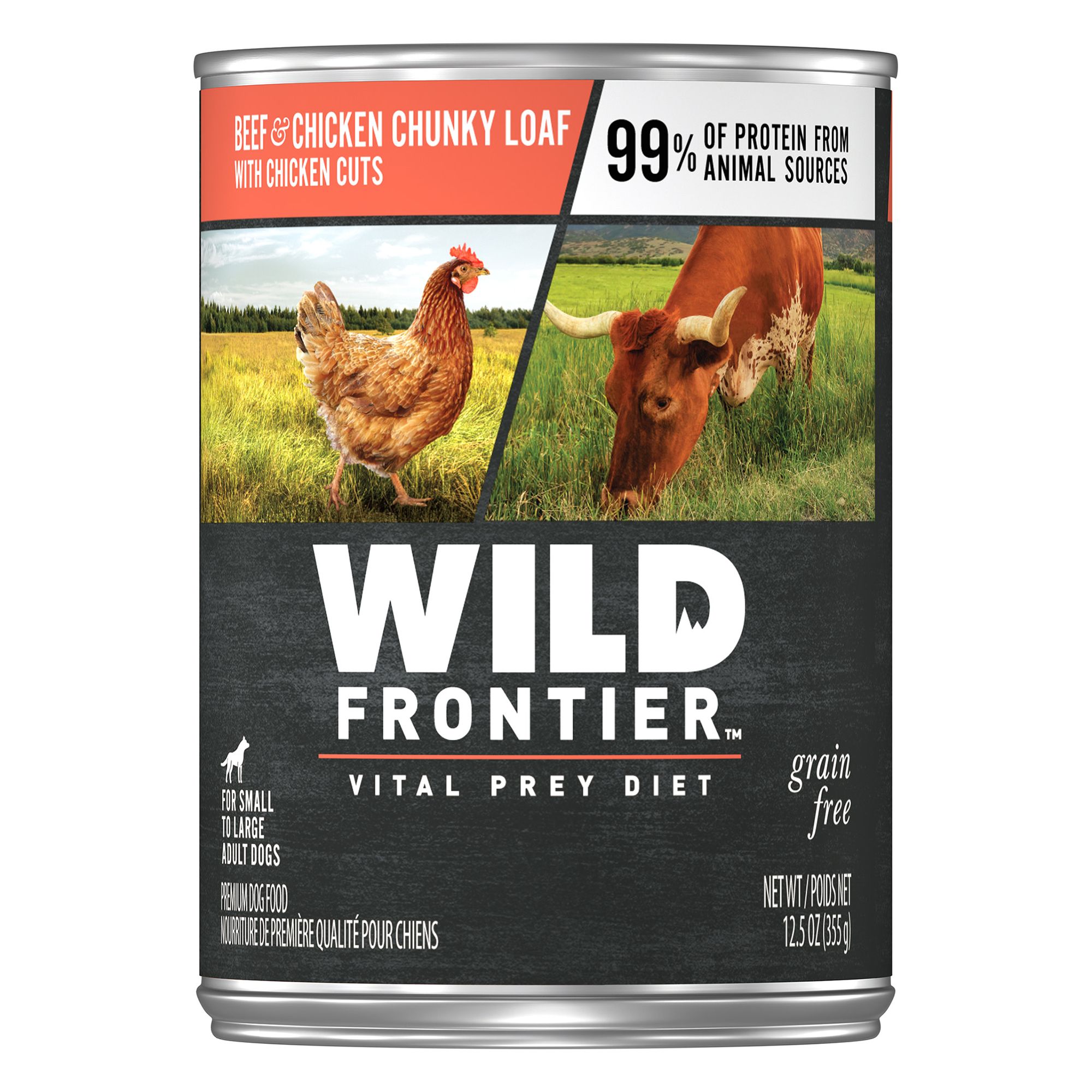 Wild Frontier Vital Prey Diet Loaf with Cuts Wet Dog Food, Grain Free